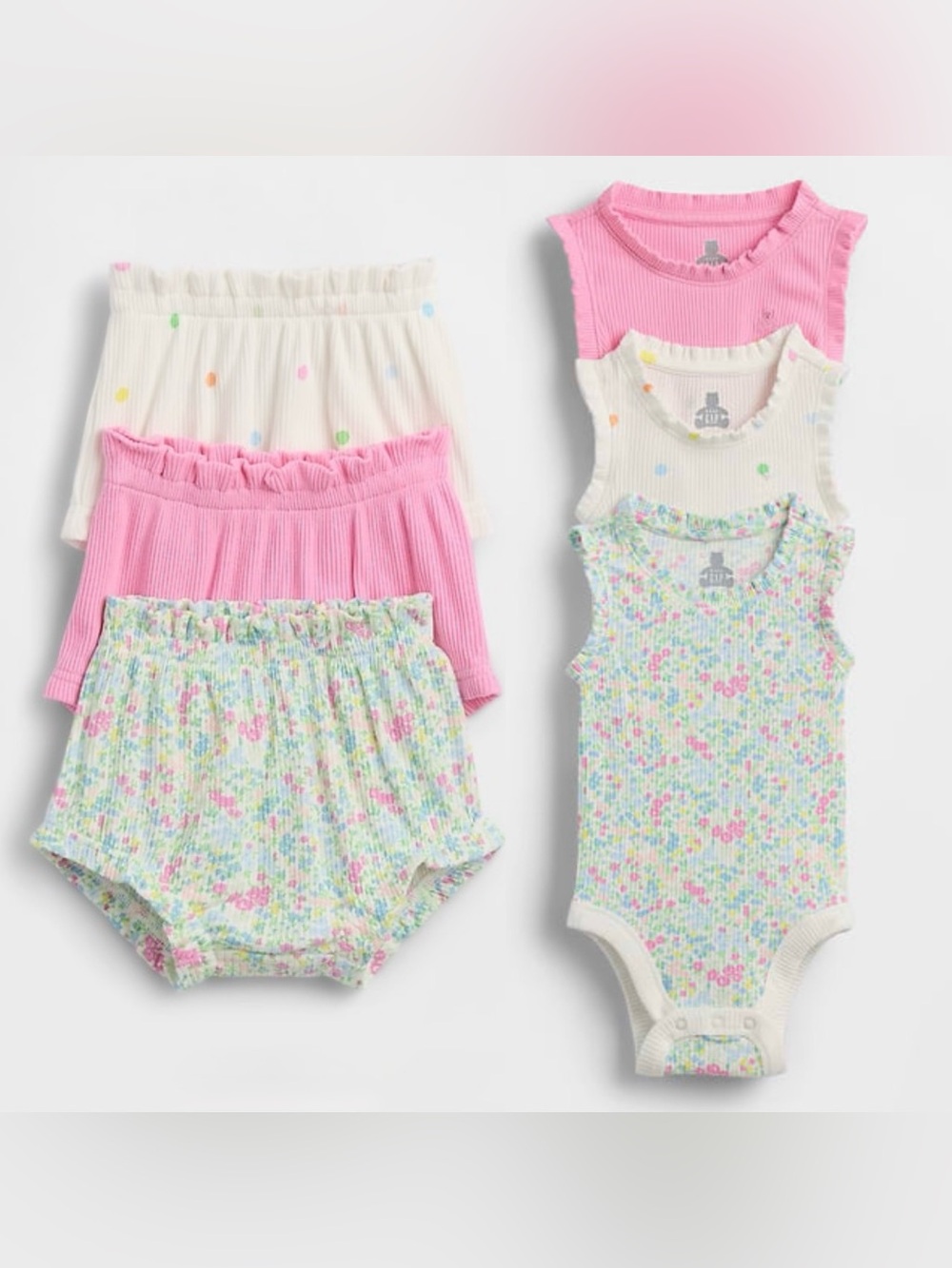 Baby GAP / Floral Baby Summer Onesies & Bloomers Bundle / 0-3M